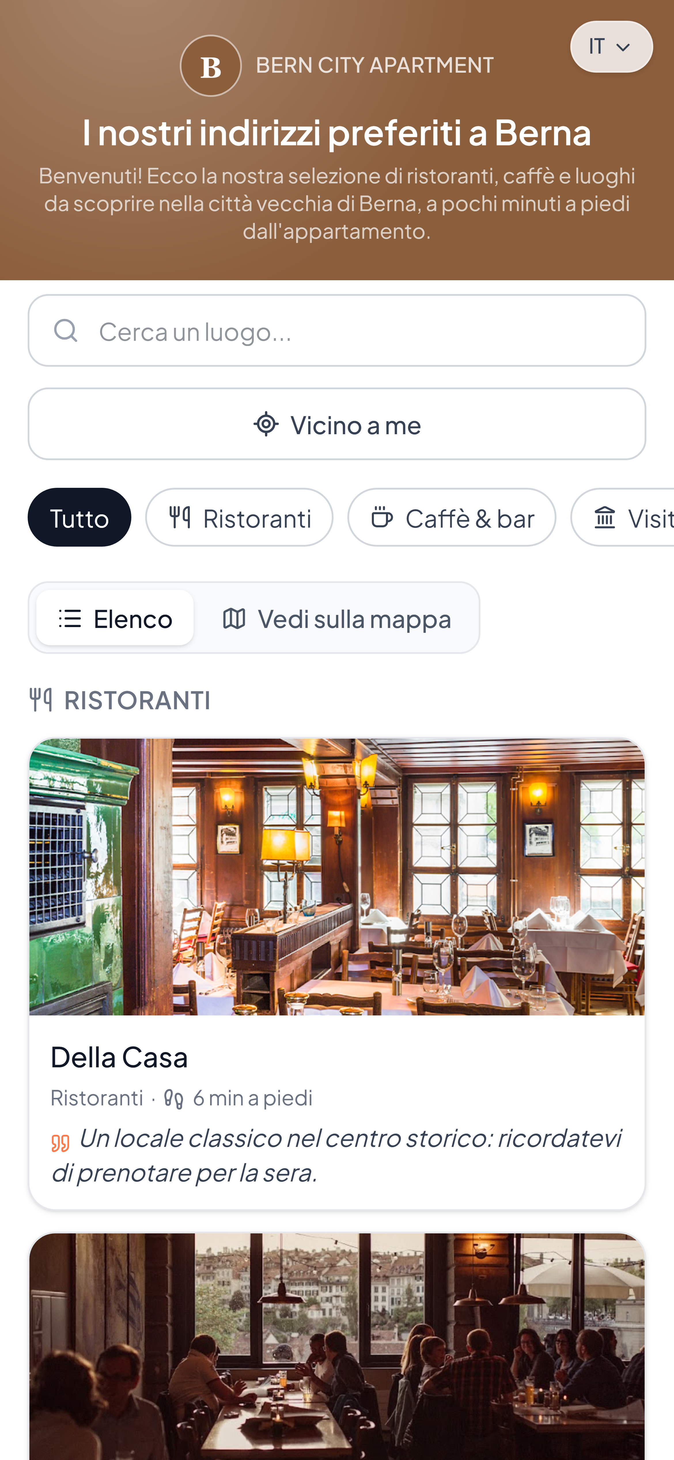La pagina pubblica di una guida HerePicks, con consigli reali